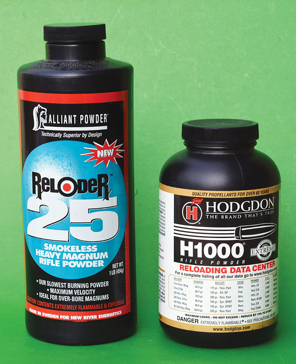 Alliant Reloder 25 and Hodgdon 1000 powders are excellent choices for the 300 Remington Ultra Magnum when used with heavy-for-caliber bullets.